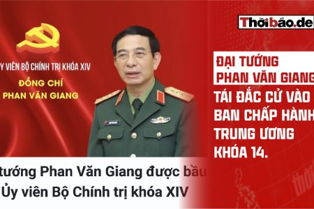 ĐẠI TƯỚNG PHAN VĂN GIANG TÁI ĐẮC CỬ VÀO BAN CHẤP HÀNH TRUNG ƯƠNG KHÓA 14.