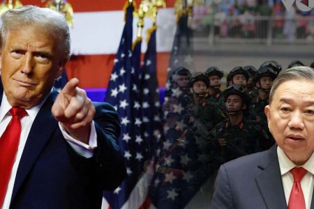 What difficulties does the military faction’s “two-faced” card create for Tô Lâm’s U.S. trip?