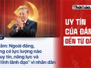 UY TÍN CỦA ĐẢNG ĐẾN TỪ ĐÂU?