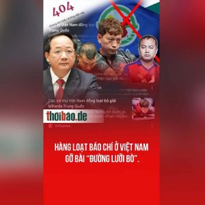 Hàng loạt báo chí ở Việt Nam gỡ bài “đường lưỡi bò”.