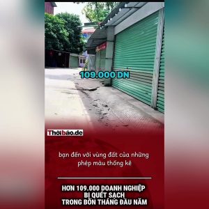 Hơn 109.000 doanh nghiệp bị quét sạch trong bốn tháng đầu năm.