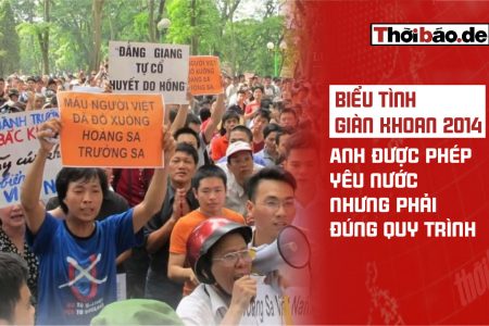 Biểu tình giàn khoan 2014: “Anh được phép yêu nước, nhưng phải đúng quy trình“