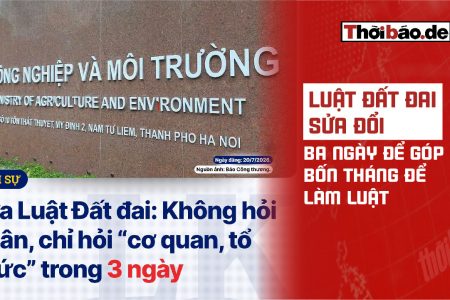 Luật Đất đai sửa đổi: Ba ngày để góp ý, bốn tháng để làm luật