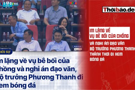 Im lặng về vụ bê bối của chồng và nghi án đạo văn, bộ trưởng Phương Thanh thảnh thơi đi xem bóng đá