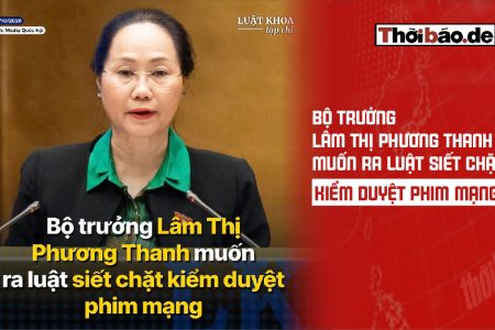 Bộ trưởng Lâm Thị Phương Thanh muốn ra luật siết chặt kiểm duyệt phim mạng